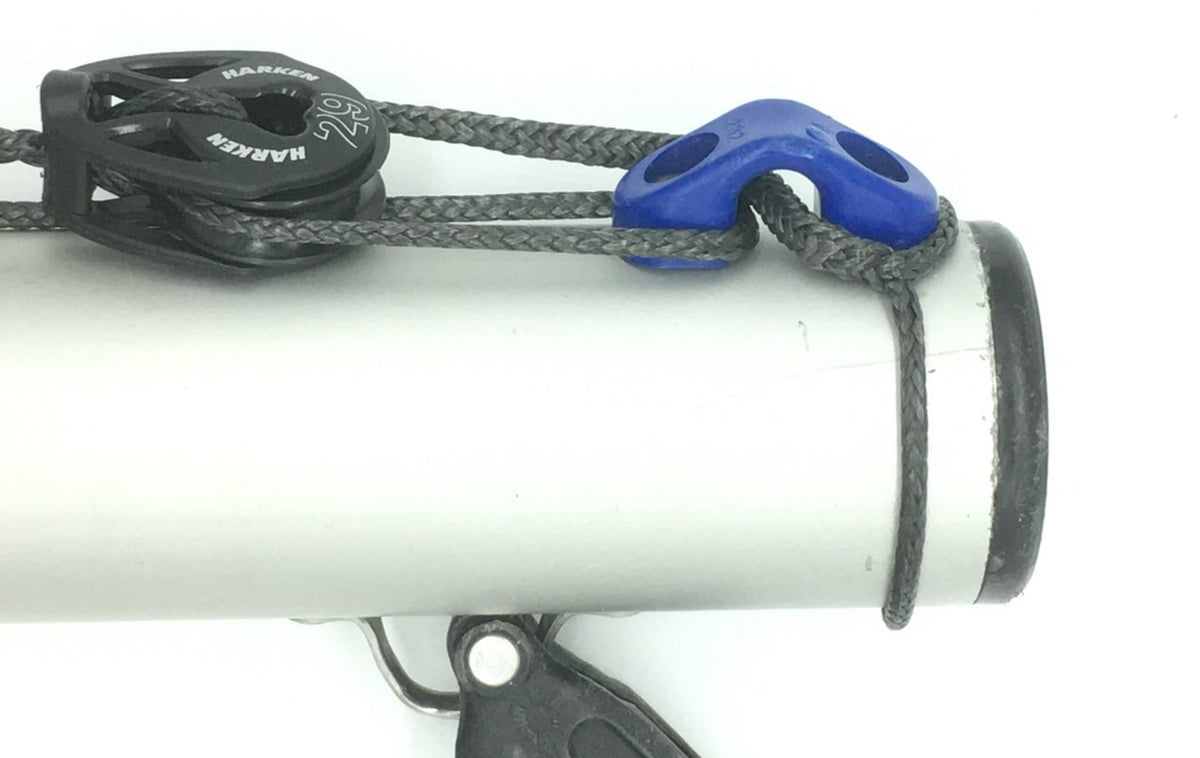 Quick Release Outhaul System - Side Of Boom - Harken 18mm Carbo Blocks