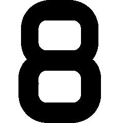 Rounded Sail Numbers - Red and Black